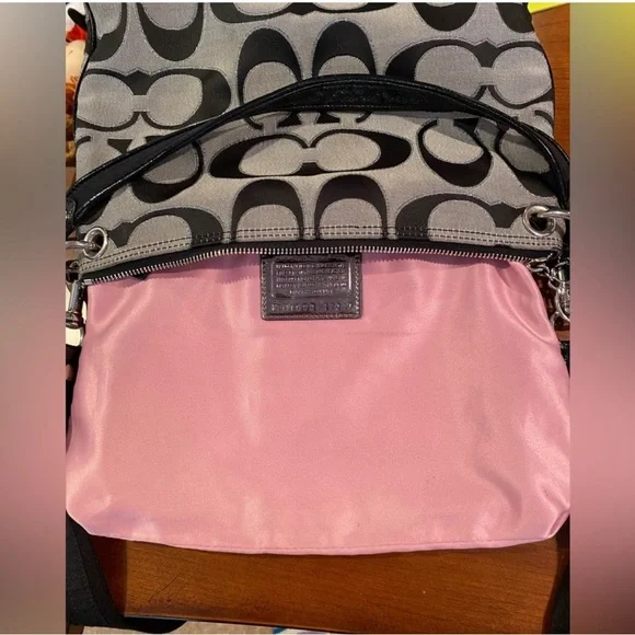 EUC Coach Poppy,shoulder/crossover bag black, gray, silver - Picture 6 of 9